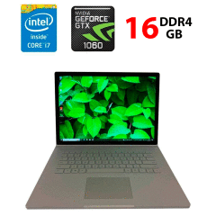 Игровой ноутбук Microsoft Surface Book 2 / 15" (3240x2160) IPS Touch / Intel Core i7-8650U (4 (8) ядра по 1.9 - 4.2 GHz) / 16 GB DDR4 / 256 GB SSD / nVidia GeForce GTX 1060, 6 GB GDDR5, 192-bit / Две АКБ