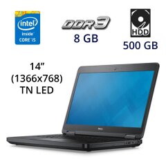 Ноутбук Dell Latitude E5440 / 14" (1366x768) TN LED / Intel Core i5-4300U (2 (4) ядра по 1.9 - 2.9 GHz) / 8 GB DDR3 / 500 GB HDD / nVidia GeForce GT 720M, 2 GB DDR3, 64-bit / HDMI / USB 3.0