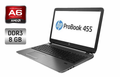 Ноутбук HP ProBook 455 G1 / 15.6" (1366x768) TN / AMD A6-5350M (2 ядра по 2.9 - 3.5 GHz) / 8 GB DDR3 / 240 GB SSD / AMD Radeon HD 8450G / WebCam / Fingerprint / Windows 10