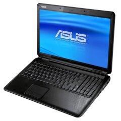 Ноутбук клас Б Asus K50C / 15.6" (1366x768) TN / Intel Celeron 220 (1 ядра по 1.2 GHz) / 2 GB DDR2 / 80 GB HDD / SIS Mirage 3+ 672MX / WebCam / DVD-RW / АКБ не тримає
