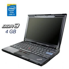 Ультрабук Б-клас Lenovo ThinkPad X201 / 12.5" (1280x800) TN / Intel Core i5-520M (2 (4) ядра по 2.4 - 2.93 GHz) / 4 GB DDR3 / 120 GB HDD / Intel HD Graphics / WebCam / Fingerprint + Докстанція