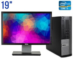 Комплект ПК: Dell 790 SFF / Intel Core i3-2100 (2 (4) ядра по 3.1 GHz) / 4 GB DDR3 / 250 GB HDD / Intel HD Graphics 2000 + Монітор Dell Professional P1911b / 19" (1440x900) TN / DVI, VGA, USB
