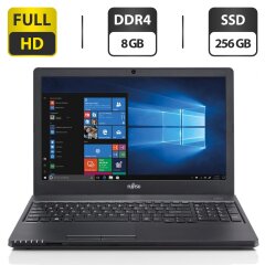 Ноутбук Б-класс Fujitsu LifeBook A357 / 15.6" (1920x1080) IPS / Intel Core i3-6006U (2 (4) ядра по 2.0 GHz) / 8 GB DDR4 / 256 GB SSD / Intel HD Graphics 520 / WebCam / HDMI