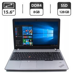 Ноутбук Lenovo ThinkPad E570 / 15.6'' (1920x1080) TN / Intel Core i3-7100U (2 (4) ядра по 2.4 GHz) / 8 GB DDR4 / 128 GB SSD / Intel HD Graphics 620 / WebCam / DVD-ROM / VGA