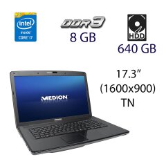 Ноутбук Medion Akoya P7621 / 17.3" (1600x900) TN / Intel Core i7-2670QM (4 (8) ядра по 2.2 - 3.1 GHz) / 8 GB DDR3 / 640 GB HDD / nVidia GeForce GT 540M, 1 GB DDR3, 128-bit / WebCam / DVD-RW / HDMI / USB 3.0