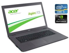 Ігровий ноутбук Acer Aspire E5-574G-54Y2 / 15.6" (1920x1080) TN / Intel Core i5-6200U (2 (4) ядра по 2.3 - 2.8 GHz) / 8 GB DDR3 / 240 GB SSD / nVidia GeForce 940M, 2 GB DDR3, 64-bit / WebCam / DVD-ROM / Win 10 Home