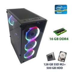 ПЕРЕДЗАМОВЛЕННЯ 20 ДНІВ - 1st Player Rainbow V2-A-R1 (Color LED) Tower NEW / Intel Xeon E5-2620 v3 (6 (12) ядер по 2.4 - 3.2 GHz) / 16 GB DDR4 ECC / 128 GB SSD M2+500 GB HDD / AMD Radeon RX 570, 4 GB GDDR5, 256-bit / 500W NEW