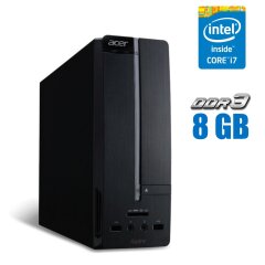 Комп'ютер Acer XC600 SFF / Intel Core i7-3770 (4 (8) ядра по 3.4 - 3.9 GHz) / 8 GB DDR3 / 320 GB HDD / Intel HD Graphics 4000 / DVD-ROM 