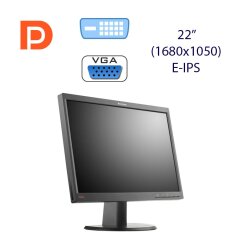 Монітор Lenovo ThinkVision LT2252p Wide / 22" (1680x1050) E-IPS / 1x DP, 1x DVI, 1x VGA, 1x Audio Port Combo