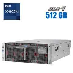 Сервер HP ProLiant DL580 Gen9 4U Rack / 4x Intel Xeon Processor E7-8891 v4 (10 (20) ядер по 2.8 - 3.5 GHz) / 512 GB DDR4 / Без HDD / Matrox G200 Graphics / 4x 1500W 
