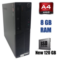 Системный блок Lenovo M79 DT / AMD Richland A4-6300B (2 ядра по 3.7 - 3.9 GHz) / 8 GB DDR3 / NEW 120 GB SSD / COM-port, USB 3.0 
