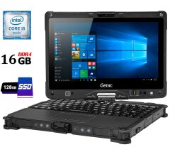 Захищений ноутбук-трансформер Getac V110 G3 / 11.6" (1366x768) IPS Touch / Intel Core i5-6200U (2 (4) ядра по 2.3 - 2.8 GHz) / 16 GB DDR4 / 128 GB SSD / Intel HD Graphics 520 / WebCam / HDMI / 4G LTE / Дві батареї