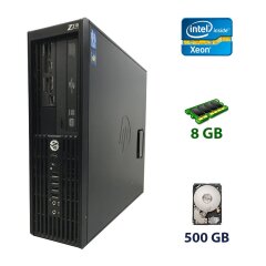 HP Z210 Workstation DT / Intel Xeon E3-1225 (4 ядра по 3.1 - 3.4 GHz) / 8 GB DDR / 500 GB HDD / DVD-RW / Card Reader (SD, SDHC, SDXC)