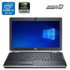 Ноутбук Dell Latitude E6530 / 15.6" (1366x768) TN / Intel Core i5-3360M (2 (4) ядра по 2.8 - 3.5 GHz) / 4 GB DDR3 / 120 GB SSD / nVidia NVS 5200M, 1 GB DDR3, 64-bit / DVD-ROM 