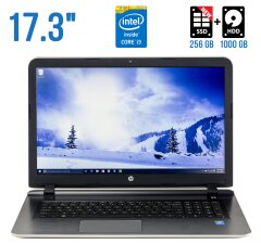 Ноутбук HP Pavilion 17-g148dx / 17.3" (1600x900) TN / Intel Core i3-5020U (2 (4) ядра по 2.2 GHz) / 8 GB DDR3 / 256 GB SSD NEW + 1000 GB HDD / Intel HD Graphics 5500 / WebCam / HDMI