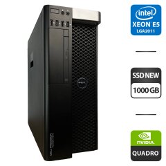 Сервер Dell Precision T7810 Tower / 2x Intel Xeon E5-2697 v4 (8 (16) ядер по 3.2 - 3.6 GHz) / 64 GB DDR4 / 1000 GB SSD NEW / nVidia Quadro P4000, 8 GB GDDR5, 256-bit / 825W / DisplayPort