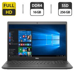 Ультрабук Б-класс Dell Latitude 3510 / 15.6" (1920x1080) IPS / Intel Core i5-10210U (4 (8) ядра по 1.6 - 4.2 GHz) / 16 GB DDR4 / 256 GB SSD / Intel UHD Graphics / WebCam / HDMI / АКБ