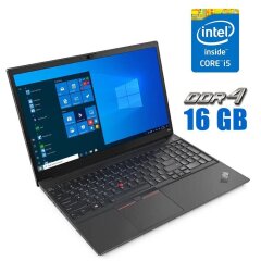 Ультрабук Lenovo ThinkPad E15 G2 / 15.6" (1920x1080) IPS / Intel Core i5-1135G7 (4 (8) ядра по 2.4 - 4.2 GHz) / 16 GB DDR4 / 240 GB SSD / Intel Iris Xe Graphics / WebCam