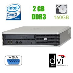 HP Compaq DC7800 USFF / Intel Core2Duo E6550 (2 ядра по 2.33 GHz) / 2GB DDR2 / 160GB HDD