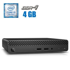 Неттоп HP 260 G3 Black USFF / Intel Core i3-7130U (2 (4) ядра по 3.2 GHz) / 4 GB DDR4 / 500 GB HDD / Intel HD Graphics 620 / HDMI / Wi-Fi 