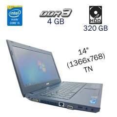 Ноутбук Acer TravelMate 8572TG / 14" (1366x768) TN / Intel Core i5-480M (2 (4) ядра по 2.66 - 2.93 GHz) / 4 GB DDR3 / 320 GB HDD / nVidia GeForce GT 330M, 1 GB GDDR3, 128-bit / WebCam / АКБ не тримає