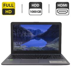 Ноутбук Asus A540U / 15.6" (1920x1080) IPS / Intel Core i3-6006U (2 (4) ядра по 2.0 GHz) / 4 GB DDR4 / 1000 GB HDD / Intel HD Graphics 520 / WebCam / HDMI