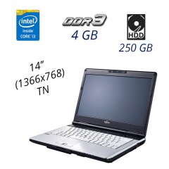 Ноутбук Fujitsu Siemens LifeBook S571 / 14" (1366x768) TN / Intel Core i3-2330M (2 (4) ядра по 2.2 GHz) / 4 GB DDR3 / 250 GB HDD / WebCam / HDMI / DVD-RW / АКБ держит 0 минут