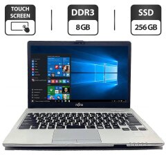 Ультрабук Б-класс Fujitsu LifeBook S935 / 13.3" (1920x1080) IPS Touch / Intel Core i5-5300U (2 (4) ядра 2.3 - 2.9 GHz) / 8 GB DDR3 / 256 GB SSD / Intel HD Graphics 5500 / WebCam / VGA / Windows 10 Pro