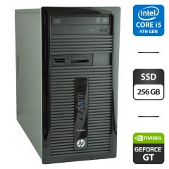 Компьютер HP ProDesk 490 G2 Tower / Intel Core i5-4590 (4 ядра по 3.3 - 3.7 GHz) / 8 GB DDR3 / 256 GB SSD / nVidia GeForce GT 440, 1 GB GDDR3, 128-bit / DVD-ROM / VGA
