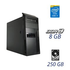 Комп'ютер Lenovo ThinkCentre M90P Tower / Intel Core i7-860 (4 (8) ядра по 2.8 - 3.46 GHz) / 8 GB DDR3 / 250 GB HDD / nVidia GeForce GT 630, 2 GB GDDR3, 128-bit