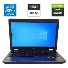 Мобільна робоча станція HP ZBook 15 G2 / 15.6" (1920x1080) IPS / Intel Core i7-4910MQ (4 (8) ядра по 2.9 - 3.9 GHz) / 8 GB DDR3 / 500 GB HDD / nVidia Quadro K610M, 1 GB GDDR5, 64-bit / WebCam / DVD-ROM