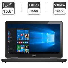 Ноутбук Dell Latitude E5540 / 15.6" (1366x768) TN / Intel Core i5-4200U (2 (4) ядра по 1.6 - 2.6 GHz) / 16 GB DDR3 / 120 GB SSD NEW / Intel HD Graphics 4400 / DVD-ROM / VGA
