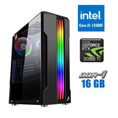 Новий ігровий ПК Tower / Intel Core i5-13400F (10 (16) ядер по 1.8 - 4.6 GHz) / 16 GB DDR4 / 500 GB SSD M.2 / nVidia GeForce RTX 3060 Ti, 8 GB GDDR6, 256-bit / 700W