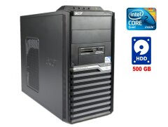 ПК Acer Veriton M480G Tower / Intel Core 2 Quad Q9550 (4 ядра по 2.83 GHz) / 4 GB DDR3 / 500 GB HDD / Intel GMA Graphics 4500 / Card Reader