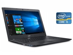 Ноутбук Acer Aspire E5-575 / 15.6" (1920x1080) TN / Intel Core i5-6267U (2 (4) ядра по 2.9 - 3.3 GHz) / 8 GB DDR4 / 128 GB SSD + 500 HDD /  Intel Iris Graphics 550 / WebCam / DVD-RW / Win 10