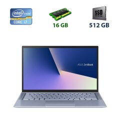 Ультрабук Asus Zenbook ux431fn / 14" (1920x1080) IPS / Intel Core i7-8565u (4 (8) ядер по 1.8 - 4.6 GHz) / 16 GB DDR3 / 512 GB SSD / nVidia GeForce MX150, 2 GB GDDR5, 64-bit / WebCam / USB 3.0 / HDMI