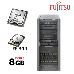 Сервер Fujitsu PRIMERGY TX150 S7/ Intel Xeon X3430 (4 ядра по 2,4 - 2,8 GHz) / 8 GB DDR3/ 500 GB HDD/ Chipset Intel® 3420 ( 6 слотів під пам'ять ) / NAS сховище