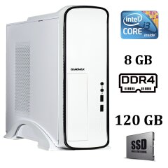 Gamemax ST610W Desktop / Intel® Core™ i3-7100 (2 (4) ядра по  3.90 GHz) / 8 GB DDR4 / 120 GB SSD