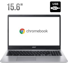 Ноутбук Acer Chromebook 315 CB315 / 15.6" (1366x768) TN / Intel Celeron N4020 (2 ядра по 1.1 - 2.8 GHz) / 4 GB DDR4 / 32 GB eMMC / Intel UHD Graphics 600 / WebCam / USB 3.1 / Chrome OS