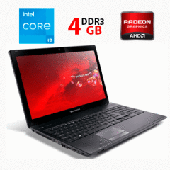 Ноутбук Packard Bell Easy Note TK85 / 15.6" (1366x768) TN / Intel Core i5-450M (2 (4) ядра по 2.4 - 2.66 GHz) / 4 GB DDR3 / 500 GB HDD / AMD Radeon HD 5470, 512 MB, GDDR5, 64-bit