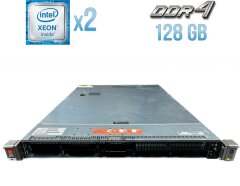 Сервер HP ProLiant DL360 Gen9 8SFF 1U Rack / 2x Intel Xeon E5-2667 v3 (8 (16) ядер по 3.2 - 3.6 GHz) / 128 GB DDR4 / no HDD / Matrox G200 / 2x 1400W