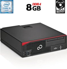 Компьютер Fujitsu Esprimo D757 E90+ SFF / Intel Core i5-6600 (4 ядра по 3.3 - 3.9 GHz) / 8 GB DDR4 / 500 GB HDD / Intel HD Graphics 530 / 280W / DVD-ROM / DisplayPort
