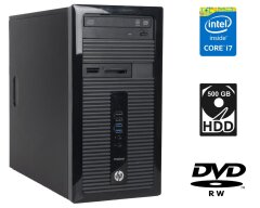 Компьютер HP ProDesk 490 G1 Tower / Intel Core i7-4770 (4 (8) ядра по 3.4 - 3.9 GHz) / 4 GB DDR3 / 500 GB HDD / Intel HD Graphics 4600 / DVD-RW