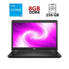 Ноутбук Dell Latitude E5480 / 14" (1920x1080) IPS / Intel Core i5-6300U (2 (4) ядра по 2.4 - 3.0 GHz) / 8 GB DDR4 / 256 GB SSD / Intel HD Graphics 520 / WebCam