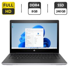 Ультрабук Б-класс HP ProBook 440 G5 / 14" (1920x1080) TN/ Intel Core i5-8250U (4 (8) ядра по 1.6 - 3.4 GHz) / 8 GB DDR4 / 240 GB SSD / Intel HD Graphics 620 / WebCam / HDMI / Windows 11 Pro