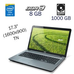 Игровой ноутбук Acer Aspire E1-771G / 17.3" (1600x900) TN / Intel Core i3-3110M (2 (4) ядра по 2.4 GHz) / 8 GB DDR3 / 1000 GB HDD / nVidia GeForce 710M, 2 GB DDR3, 64-bit / WebCam / DVD-ROM