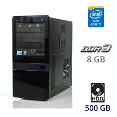 Игровой ПК HP Elite 7100 Tower / Intel Core i7-860 (4 (8) ядра по 2.8 - 3.46 GHz) / 8 GB DDR3 / 500 GB HDD / nVidia GeForce GTX 750 Ti, 2 GB GDDR5, 128-bit
