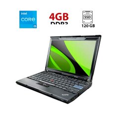 Ультрабук Lenovo ThinkPad X201 / 12.5" (1280х800) TN / Intel Core i5-560M (2 (4) ядра по 2.66 - 3.2 GHz) / 4 GB DDR3 / 120 GB SSD / Intel HD Graphics / WebCam