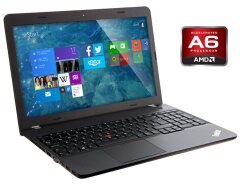 Ноутбук Lenovo ThinkPad E555 / 15.6" (1366x768) TN / AMD A6-7000 (2 ядра по 2.2 - 3.0 GHz) / 8 GB DDR3 / 512 GB SSD / AMD Radeon R4 Graphics / WebCam / DVD-ROM / Win 10 Pro