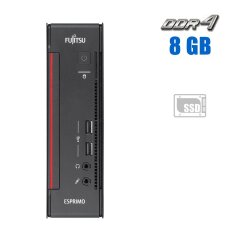 Неттоп Fujitsu Esprimo Q556-2 USFF / Intel Pentium G4400 (2 ядра по 3.3 GHz) / 8 GB DDR4 / 240 GB SSD / Intel HD Graphics 510 / DisplayPort